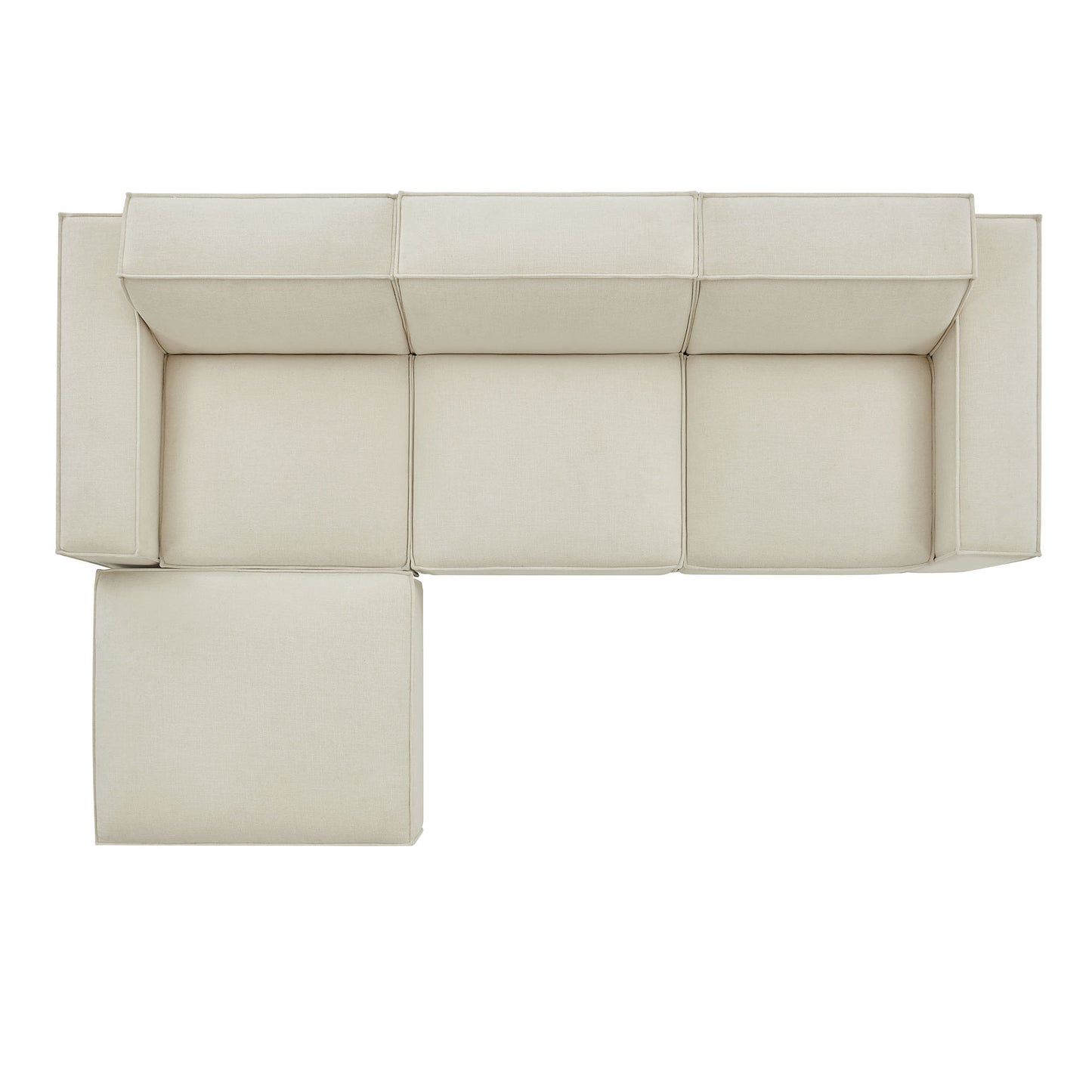 Restore 4-Piece Performance Fabric Upholstered Modular Sofa Set with Ottoman by Modway EEI-7409