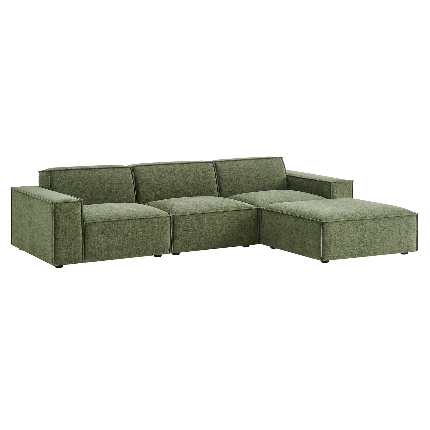 Restore 4-Piece Performance Fabric Upholstered Modular Sofa Set with Ottoman by Modway EEI-7409