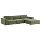 Restore 4-Piece Performance Fabric Upholstered Modular Sofa Set with Ottoman by Modway EEI-7409