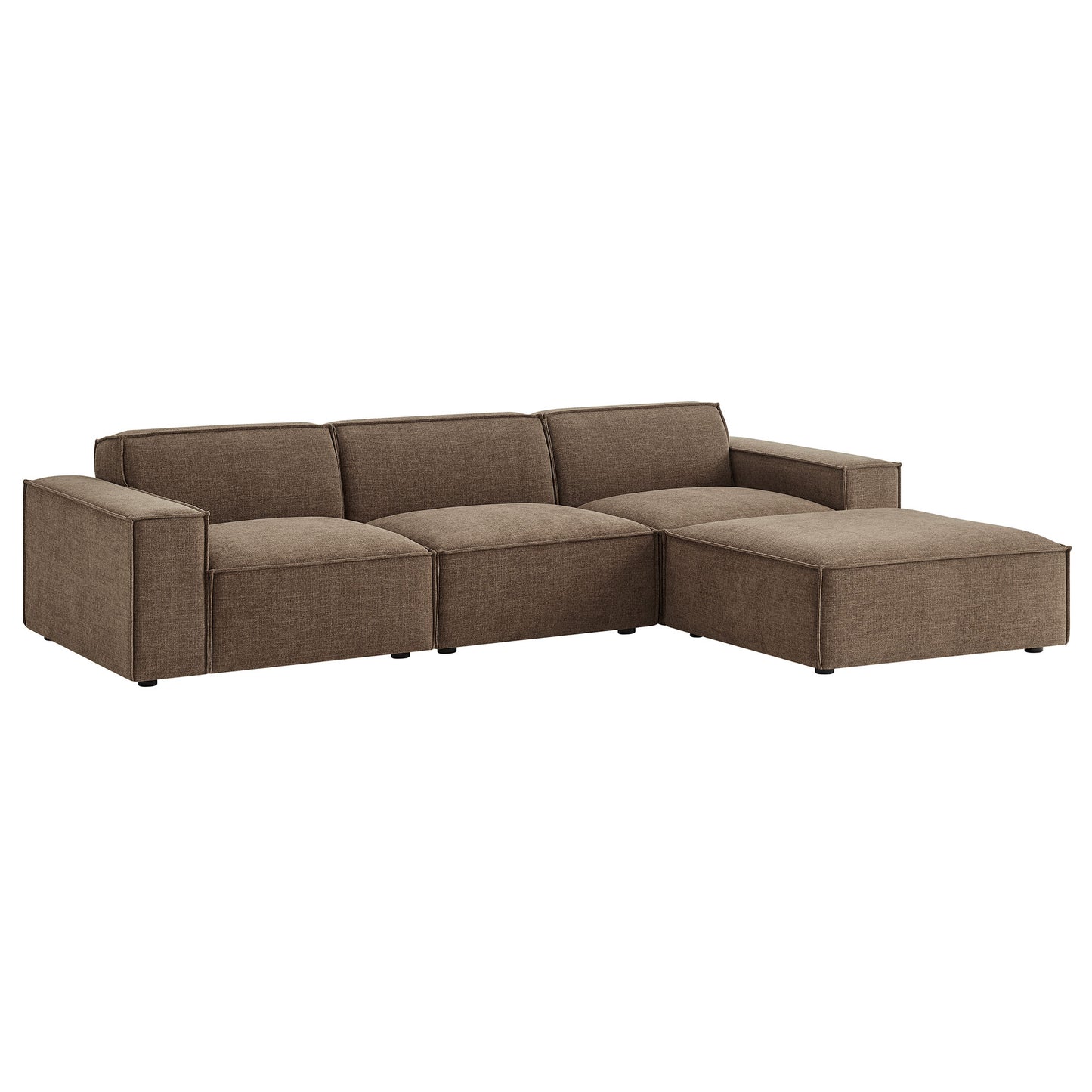 Restore 4-Piece Performance Fabric Upholstered Modular Sofa Set with Ottoman by Modway EEI-7409