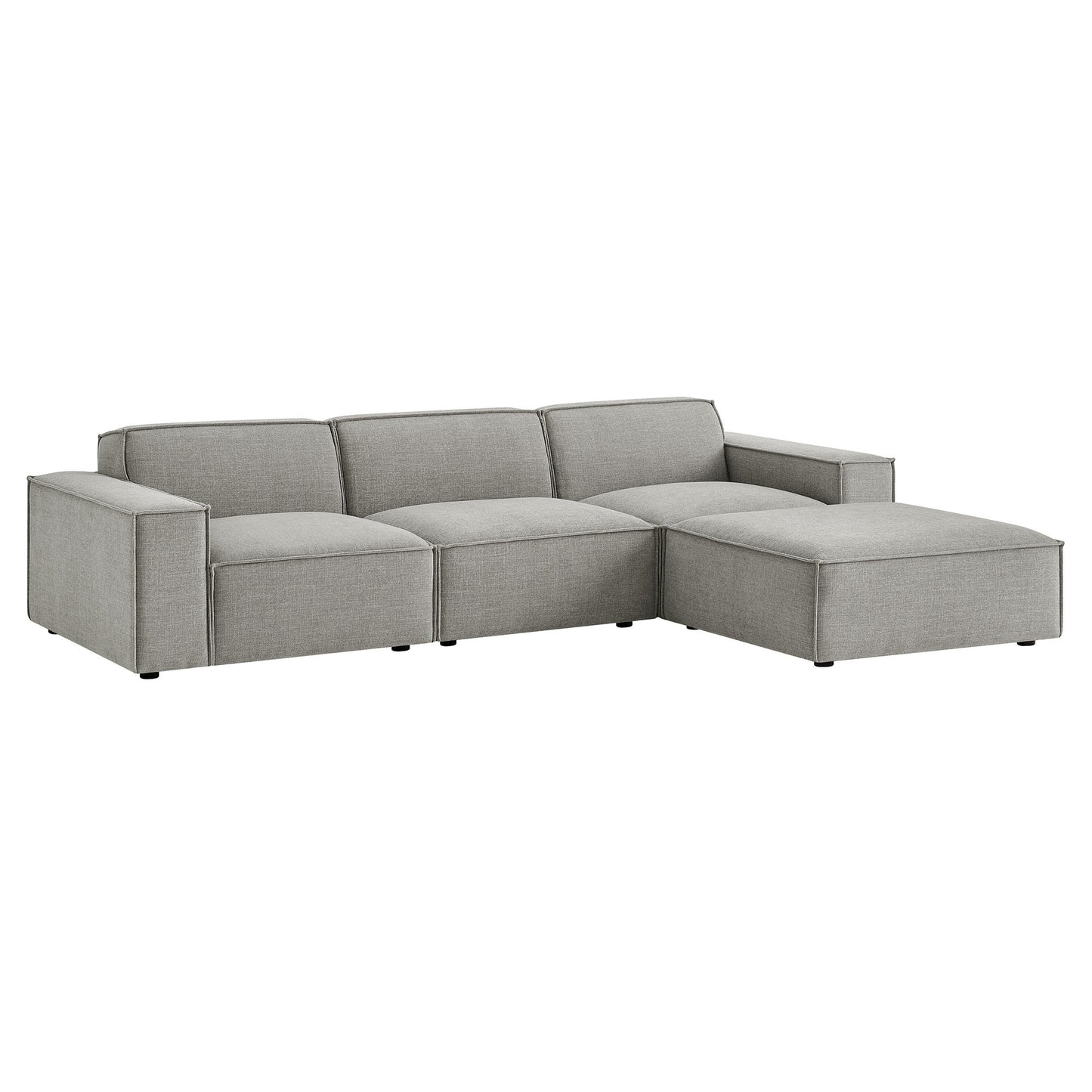 Restore 4-Piece Performance Fabric Upholstered Modular Sofa Set with Ottoman by Modway EEI-7409
