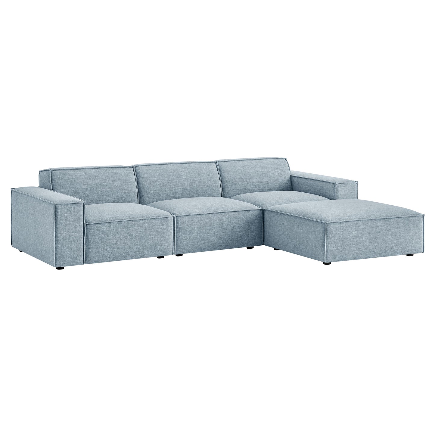 Restore 4-Piece Performance Fabric Upholstered Modular Sofa Set with Ottoman by Modway EEI-7409