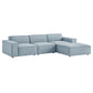 Restore 4-Piece Performance Fabric Upholstered Modular Sofa Set with Ottoman by Modway EEI-7409