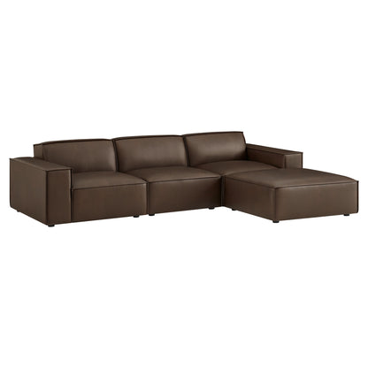 Restore 4-Piece Vegan Leather Modular Sofa Set with Ottoman by Modway EEI-7410