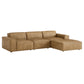 Restore 4-Piece Vegan Leather Modular Sofa Set with Ottoman by Modway EEI-7410