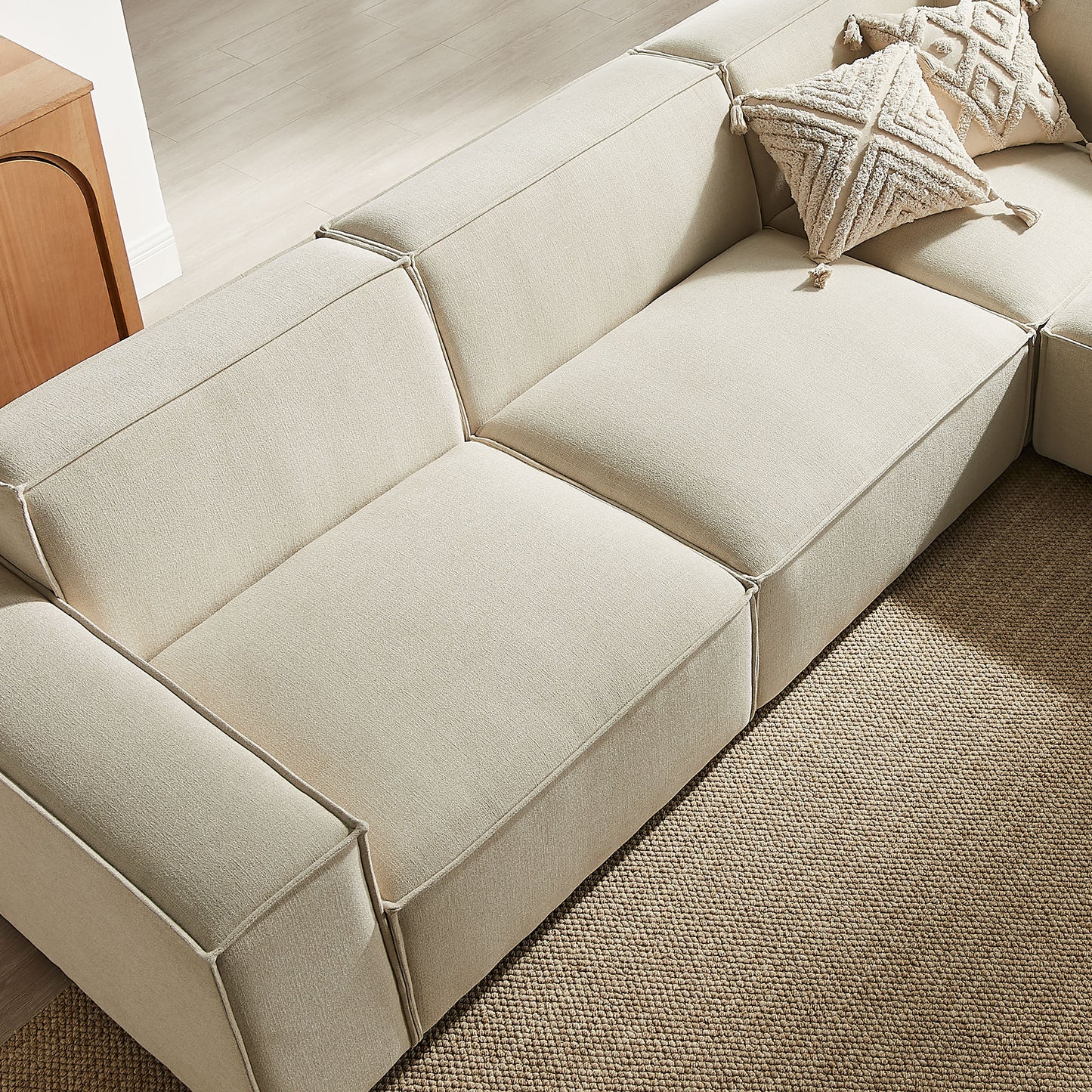 Restore 5-Piece Performance Fabric Upholstered Modular L-Shaped Sofa by Modway EEI-7411
