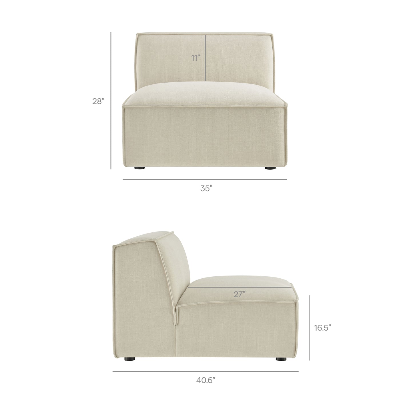 Restore 5-Piece Performance Fabric Upholstered Modular L-Shaped Sofa by Modway EEI-7411