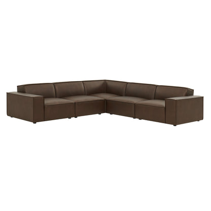 Restore 5-Piece Vegan Leather Modular L-Shaped Sofa by Modway EEI-7412