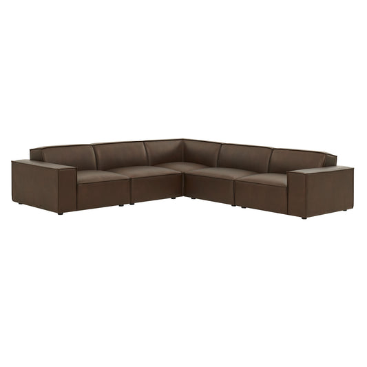 Restore 5-Piece Vegan Leather Modular L-Shaped Sofa by Modway EEI-7412