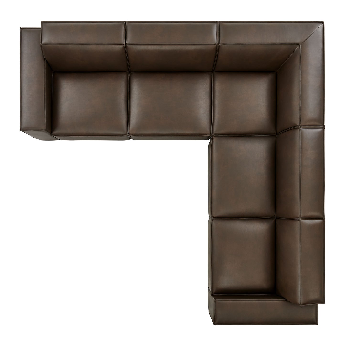 Restore 5-Piece Vegan Leather Modular L-Shaped Sofa by Modway EEI-7412