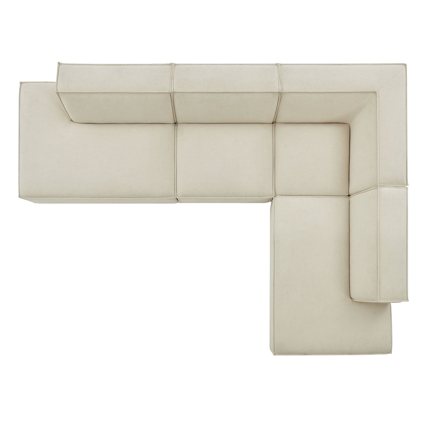 Restore 4-Piece Performance Fabric Upholstered Modular L-Shaped Armless Sectional Sofa by Modway EEI-7413