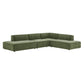 Restore 4-Piece Performance Fabric Upholstered Modular L-Shaped Armless Sectional Sofa by Modway EEI-7413