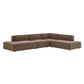 Restore 4-Piece Performance Fabric Upholstered Modular L-Shaped Armless Sectional Sofa by Modway EEI-7413