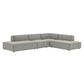 Restore 4-Piece Performance Fabric Upholstered Modular L-Shaped Armless Sectional Sofa by Modway EEI-7413
