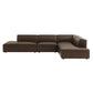 Restore 4-Piece Vegan Leather Modular L-Shaped Armless Sectional Sofa by Modway EEI-7414