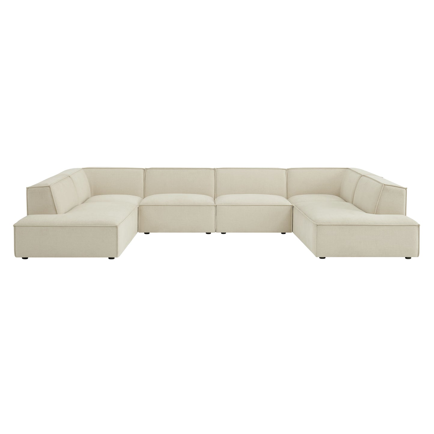 Restore 6-Piece Performance Fabric Upholstered U-Shaped Sectional Sofa by Modway EEI-7415