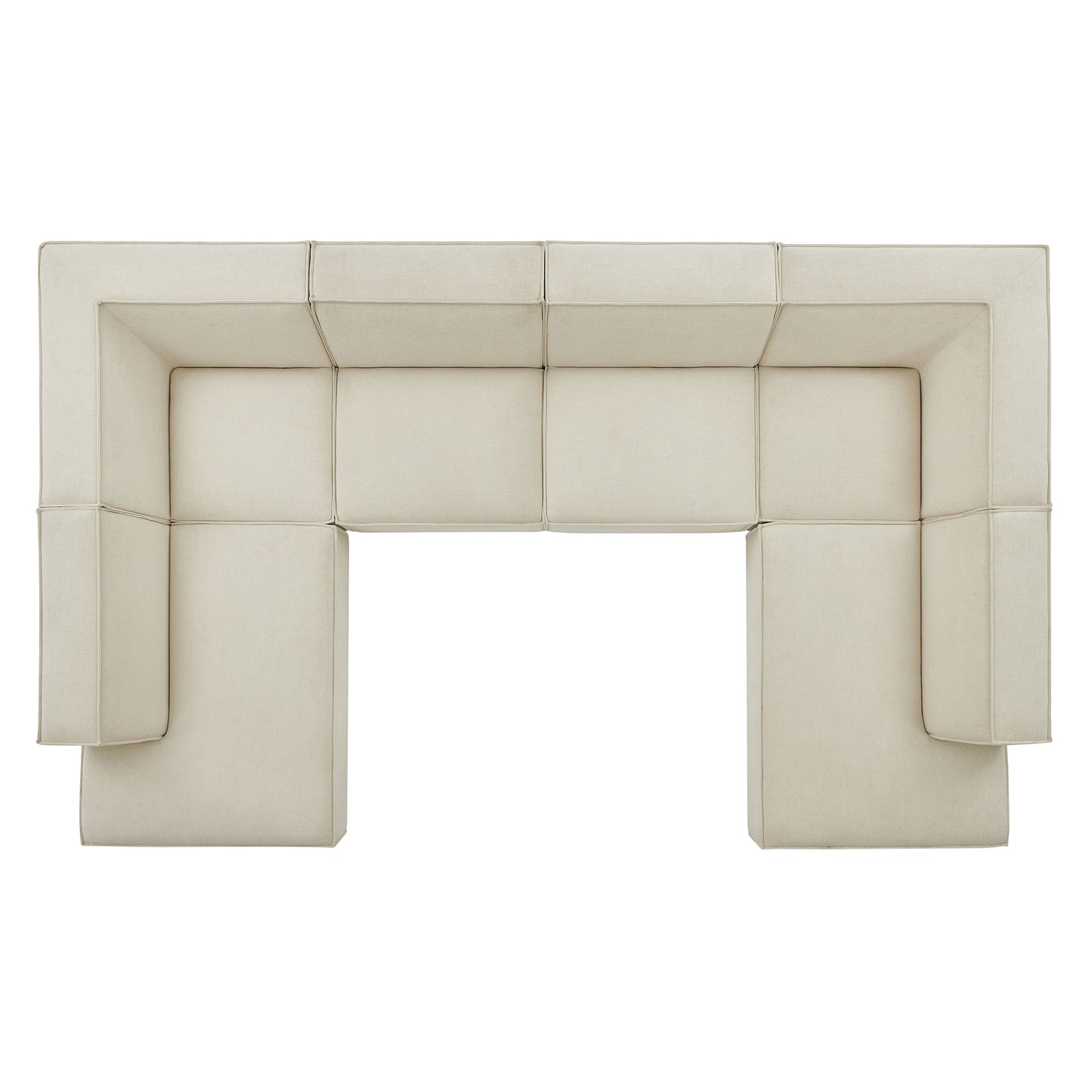 Restore 6-Piece Performance Fabric Upholstered U-Shaped Sectional Sofa by Modway EEI-7415