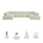 Restore 6-Piece Performance Fabric Upholstered U-Shaped Sectional Sofa by Modway EEI-7415