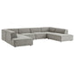 Restore 6-Piece Performance Fabric Upholstered U-Shaped Sectional Sofa by Modway EEI-7415