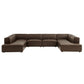 Restore 6-Piece Vegan Leather U-Shaped Armless Sectional Sofa by Modway EEI-7416
