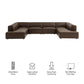 Restore 6-Piece Vegan Leather U-Shaped Armless Sectional Sofa by Modway EEI-7416