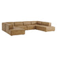 Restore 6-Piece Vegan Leather U-Shaped Armless Sectional Sofa by Modway EEI-7416