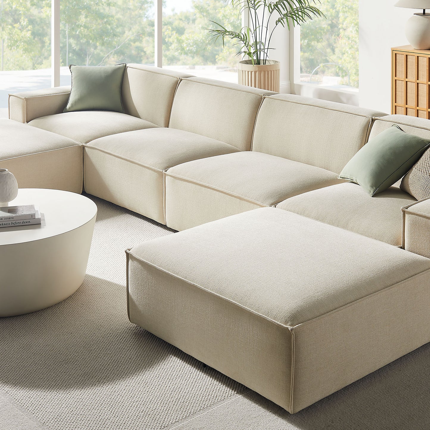 Restore 6-Piece Performance Fabric Upholstered Modular Sectional Sofa by Modway EEI-7417