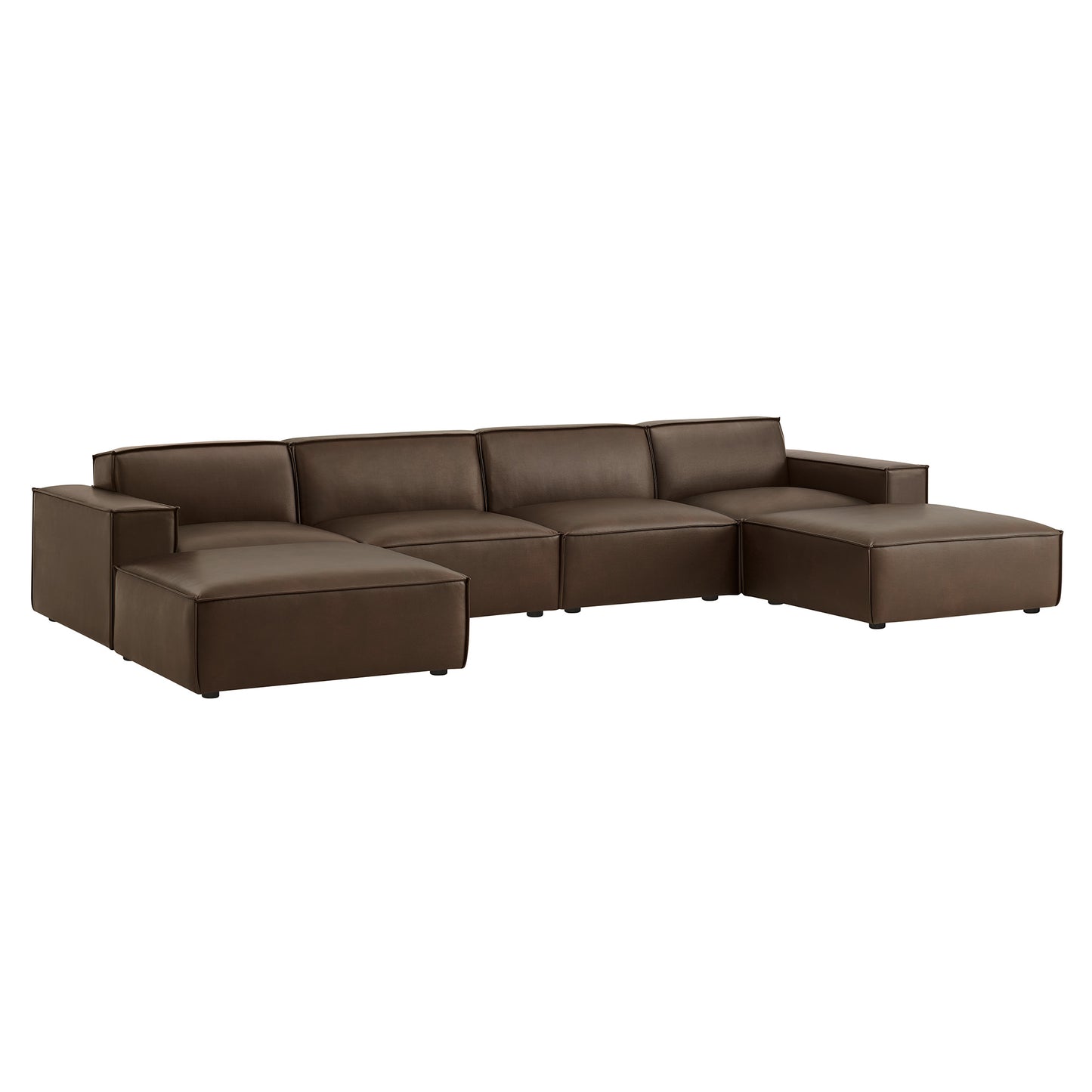 Restore 6-Piece Vegan Leather Modular Sectional Sofa by Modway EEI-7418