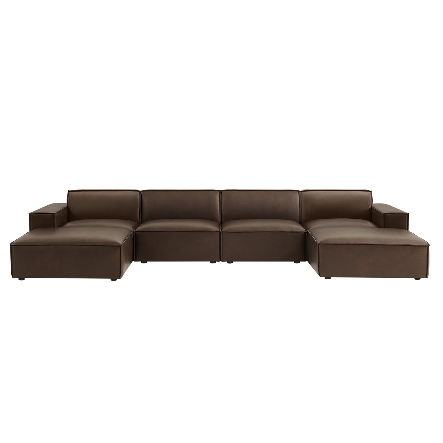 Restore 6-Piece Vegan Leather Modular Sectional Sofa by Modway EEI-7418