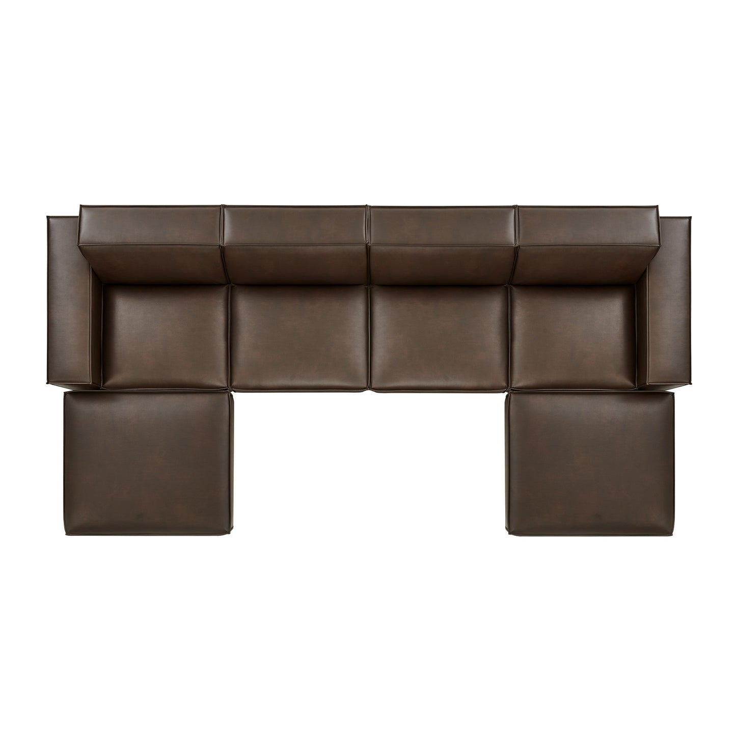 Restore 6-Piece Vegan Leather Modular Sectional Sofa by Modway EEI-7418