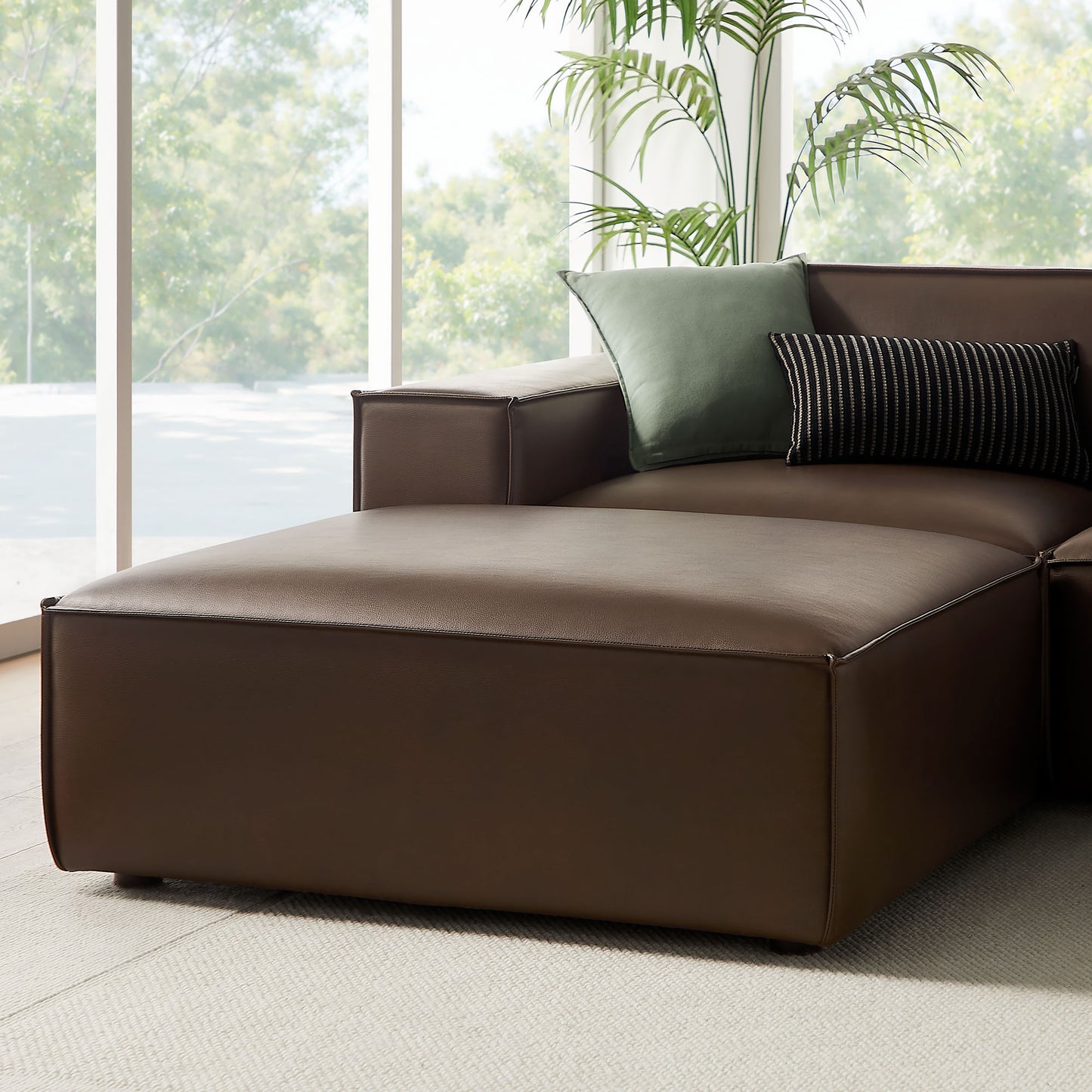 Restore 6-Piece Vegan Leather Modular Sectional Sofa by Modway EEI-7418