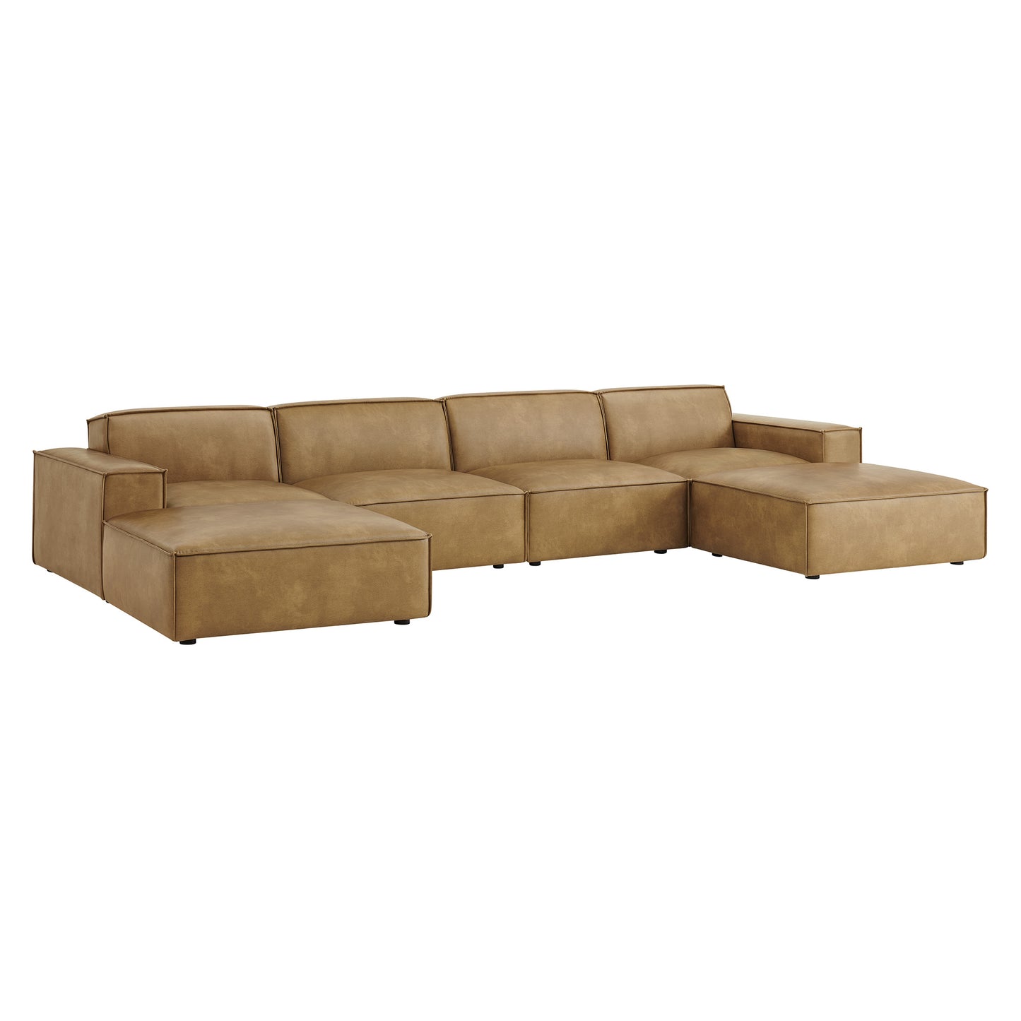 Restore 6-Piece Vegan Leather Modular Sectional Sofa by Modway EEI-7418
