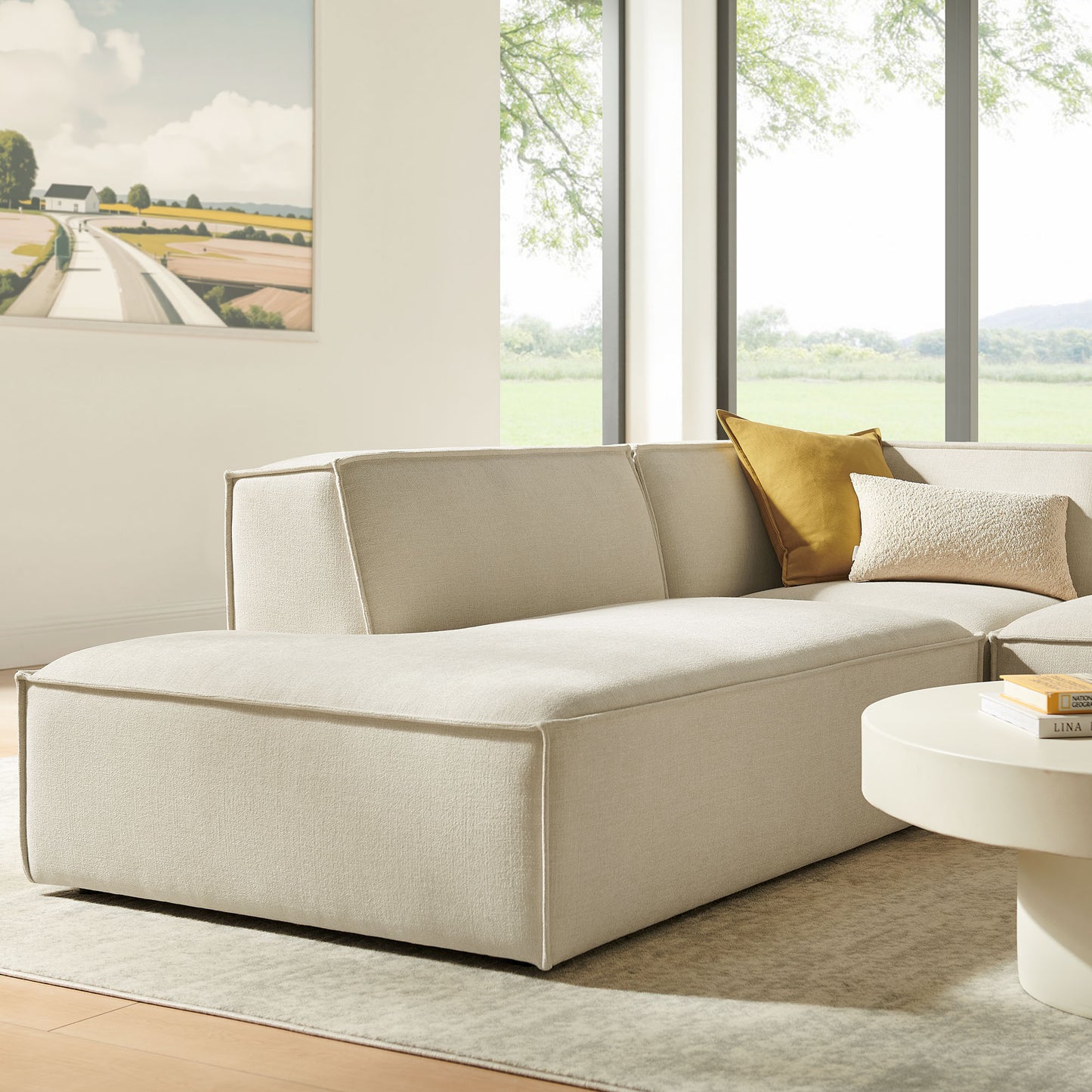 Restore 3-Piece Performance Fabric Upholstered Modular L-Shaped Sectional Sofa by Modway EEI-7419