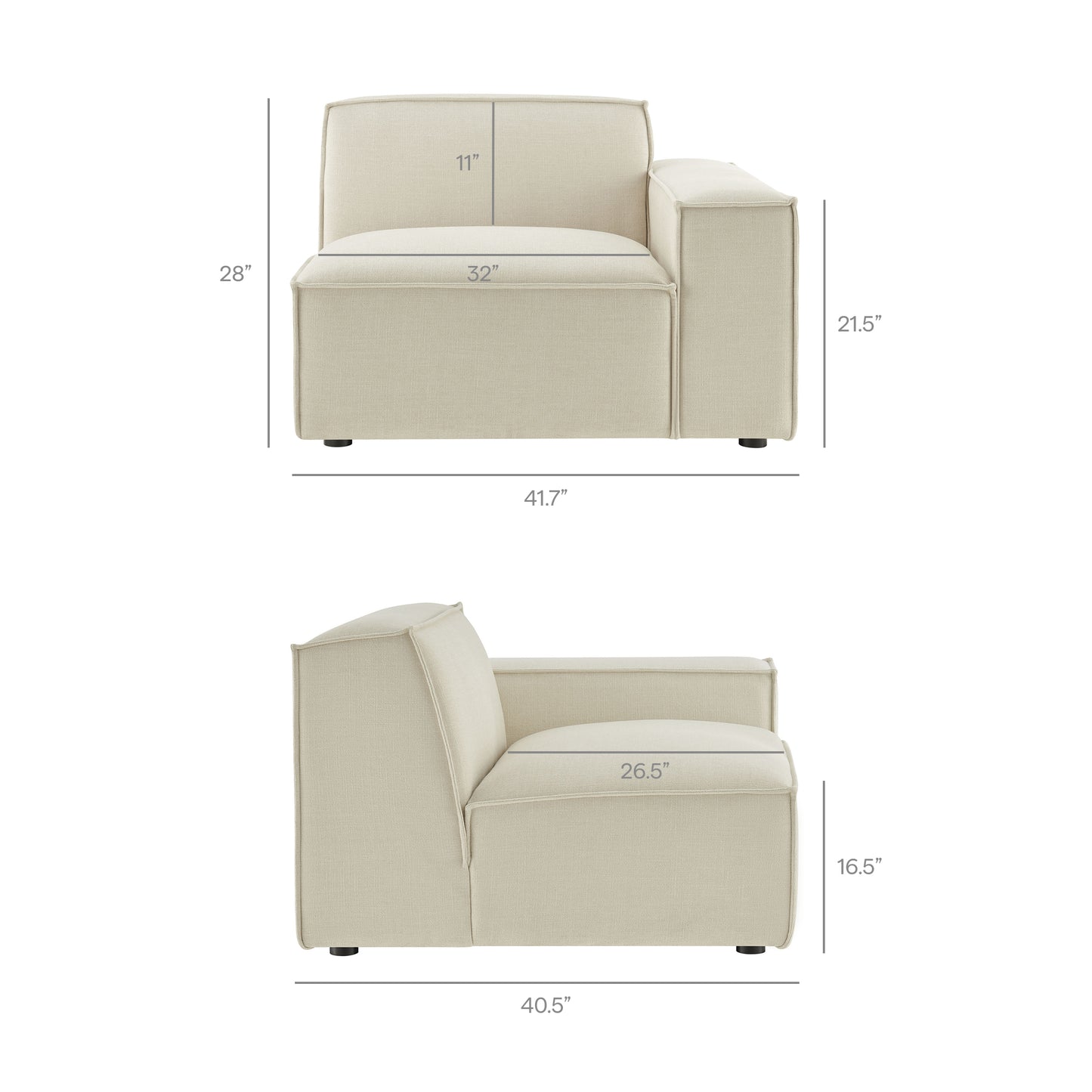 Restore 3-Piece Performance Fabric Upholstered Modular L-Shaped Sectional Sofa by Modway EEI-7419