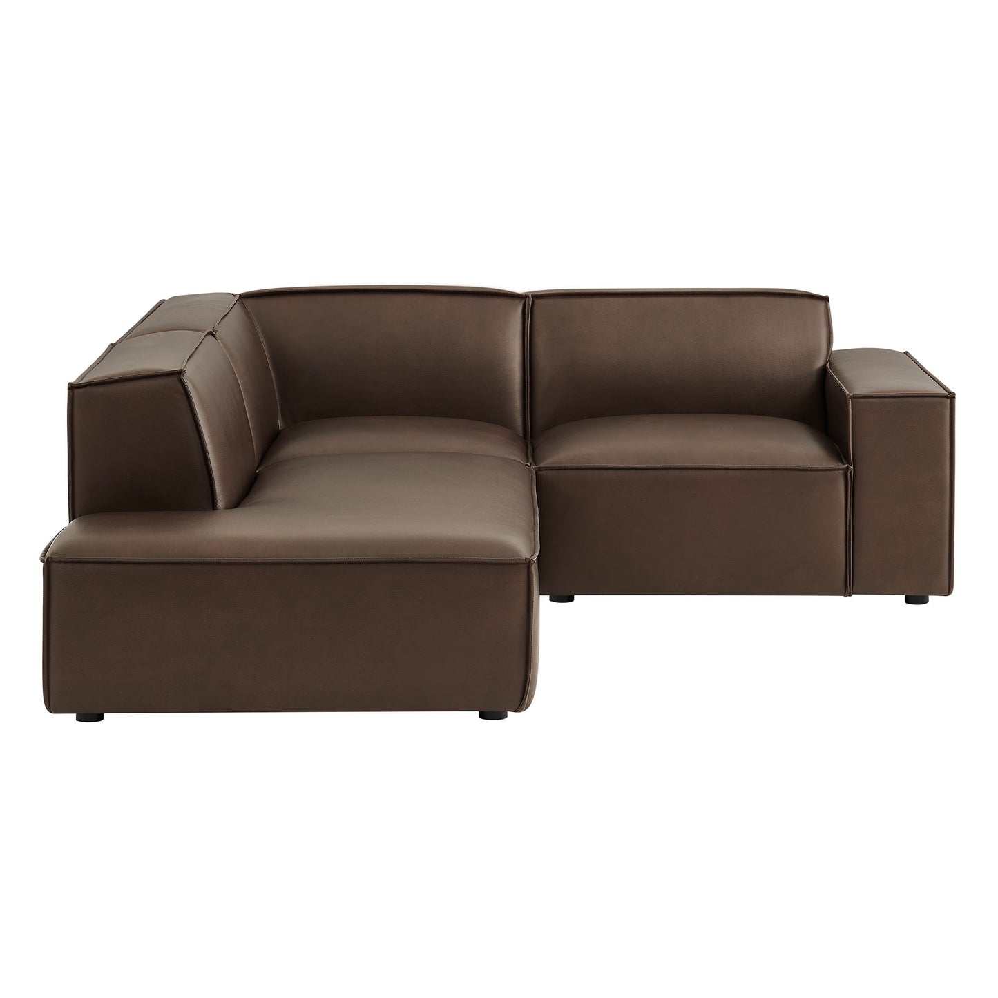 Restore 3-Piece Vegan Leather Modular L-Shaped Sectional Sofa by Modway EEI-7420