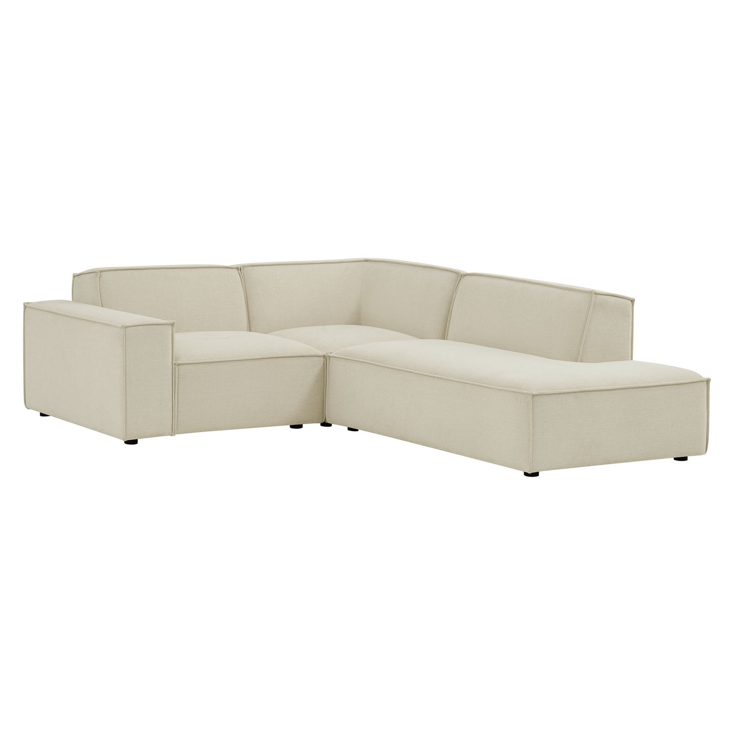 Restore 3-Piece Performance Fabric Upholstered Modular L-Shaped Sectional Sofa by Modway EEI-7421