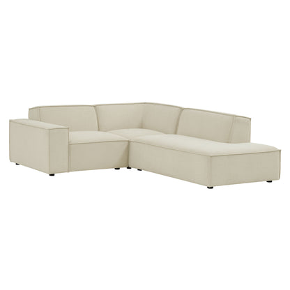 Restore 3-Piece Performance Fabric Upholstered Modular L-Shaped Sectional Sofa by Modway EEI-7421