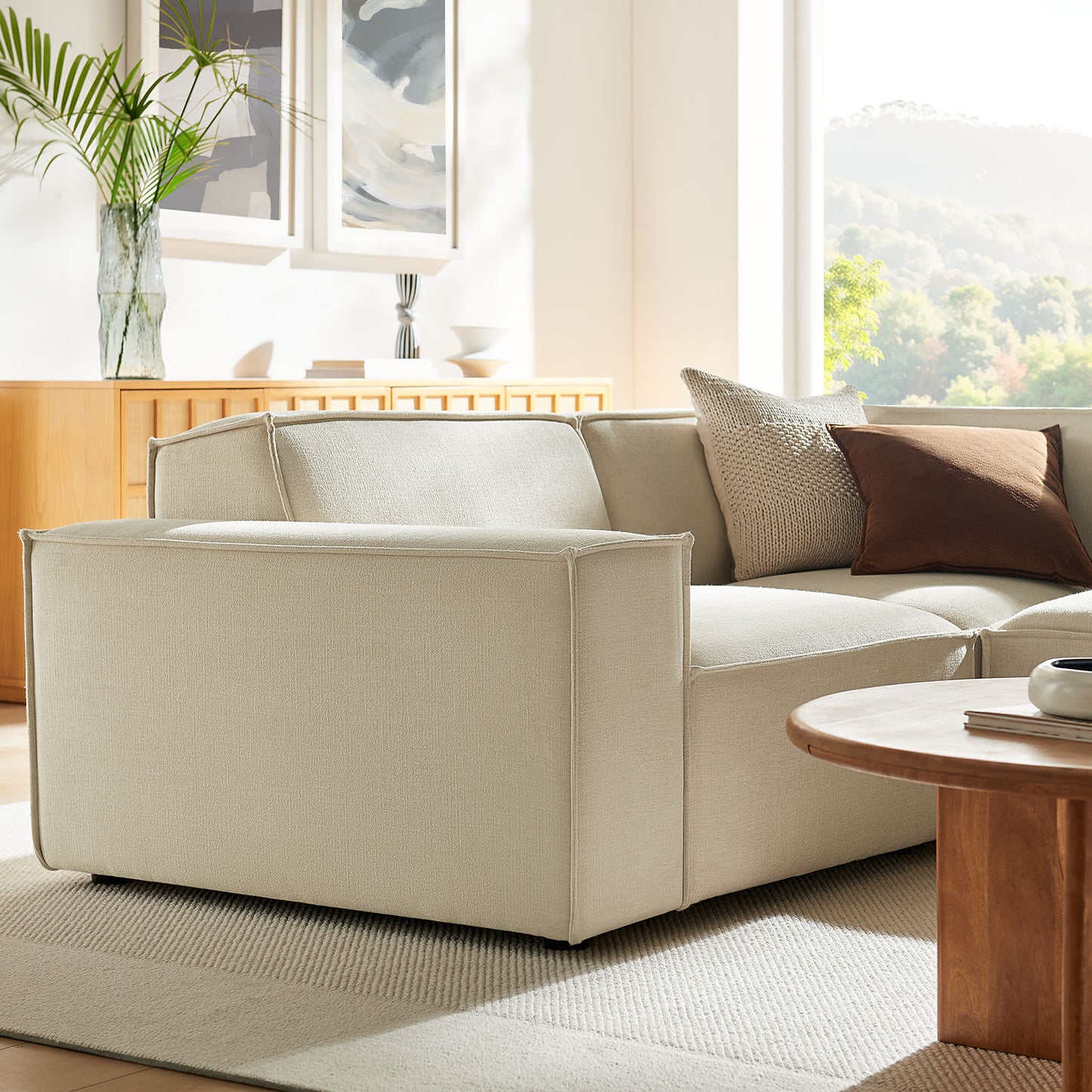 Restore 3-Piece Performance Fabric Upholstered Modular L-Shaped Sectional Sofa by Modway EEI-7421