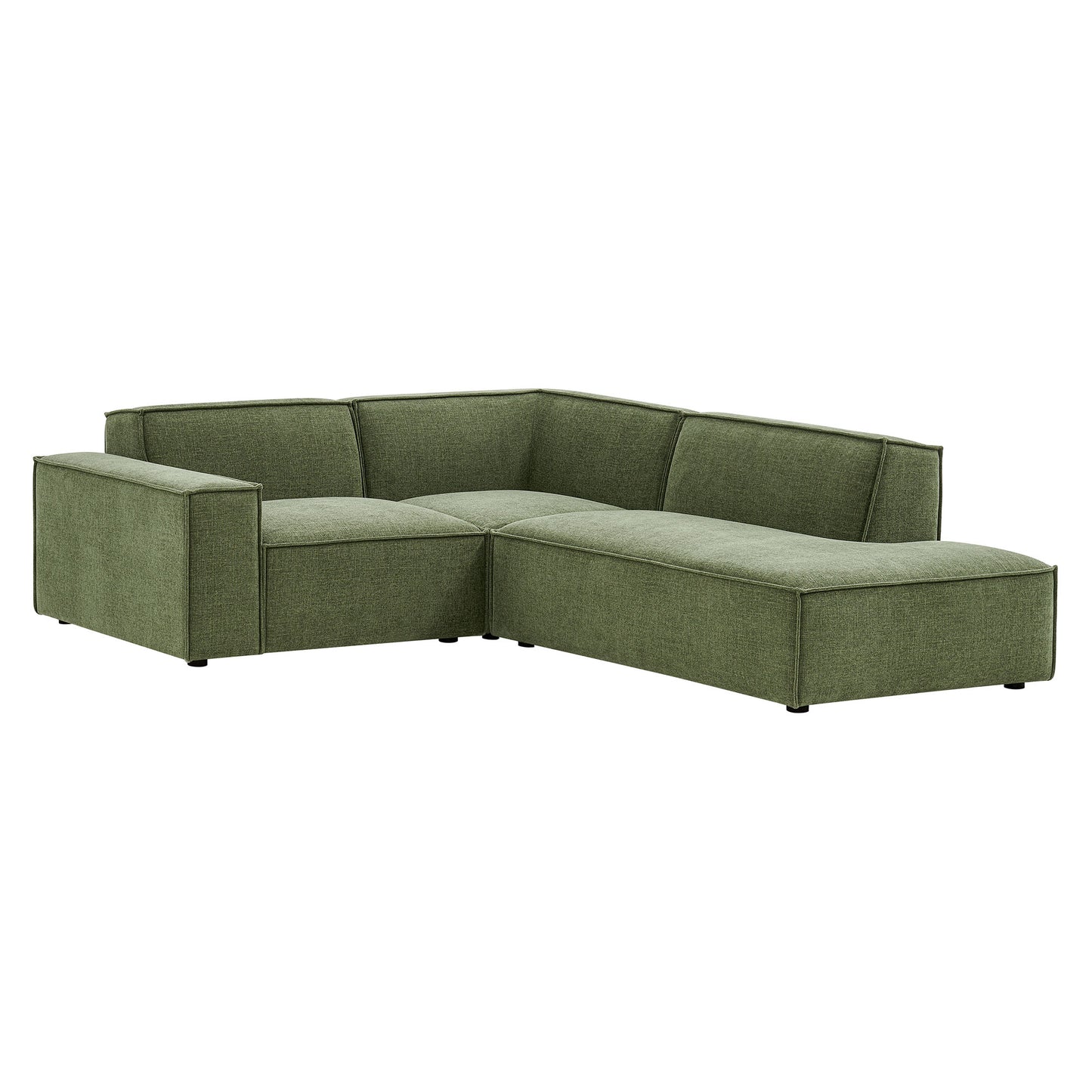 Restore 3-Piece Performance Fabric Upholstered Modular L-Shaped Sectional Sofa by Modway EEI-7421