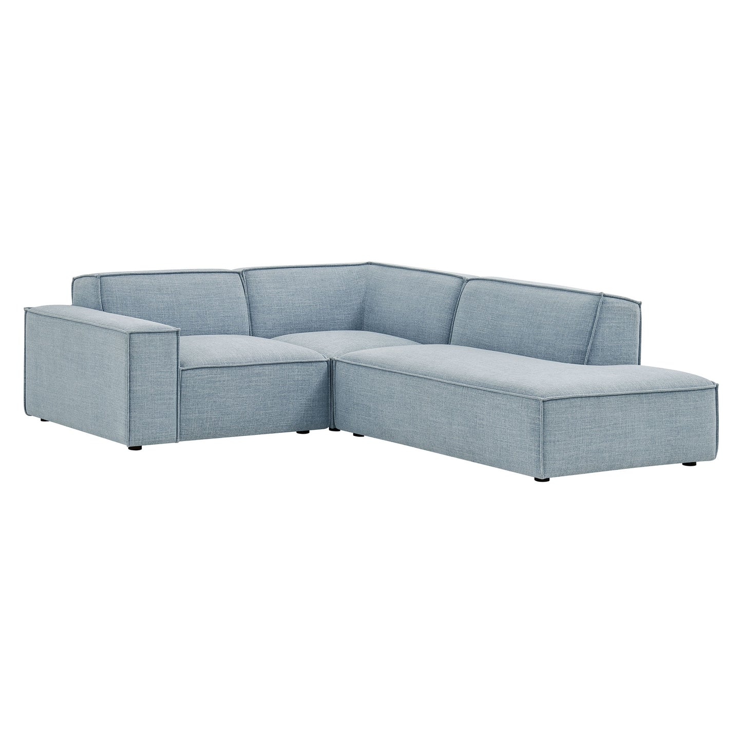 Restore 3-Piece Performance Fabric Upholstered Modular L-Shaped Sectional Sofa by Modway EEI-7421