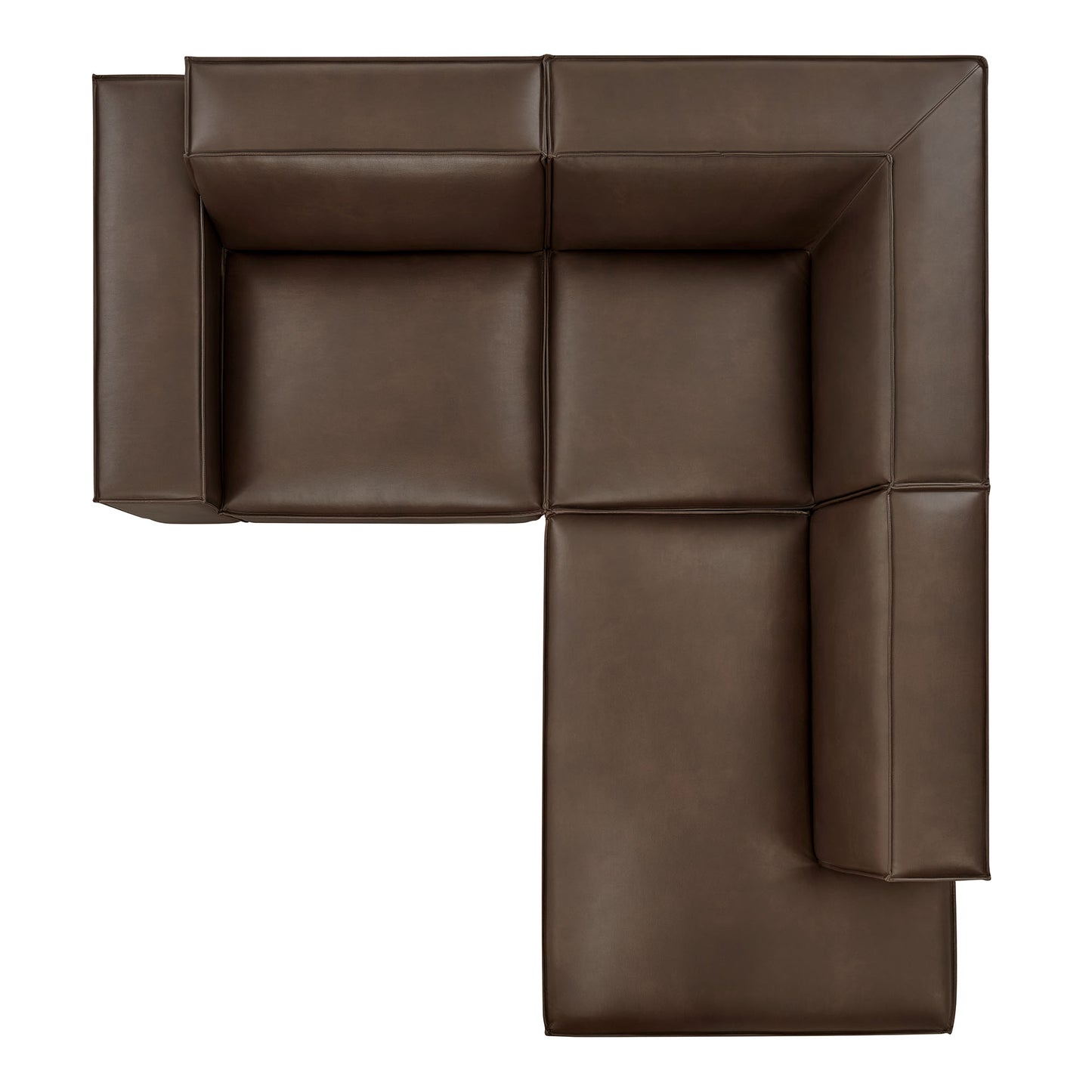 Restore 3-Piece Vegan Leather Modular L-Shaped Sectional Sofa by Modway EEI-7422