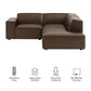 Restore 3-Piece Vegan Leather Modular L-Shaped Sectional Sofa by Modway EEI-7422