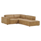 Restore 3-Piece Vegan Leather Modular L-Shaped Sectional Sofa by Modway EEI-7422