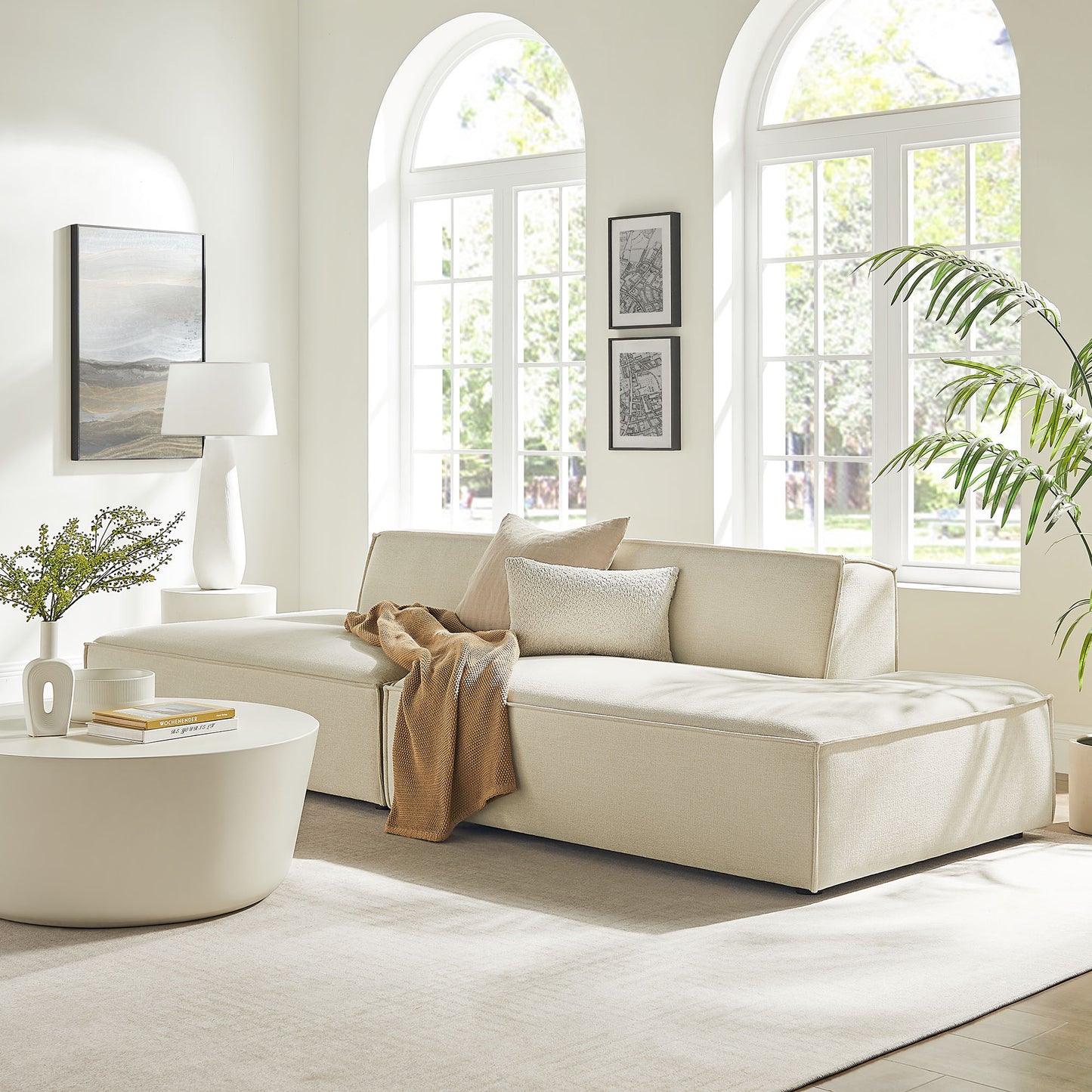 Restore 2-Piece Performance Fabric Upholstered Modular Loveseat by Modway EEI-7423