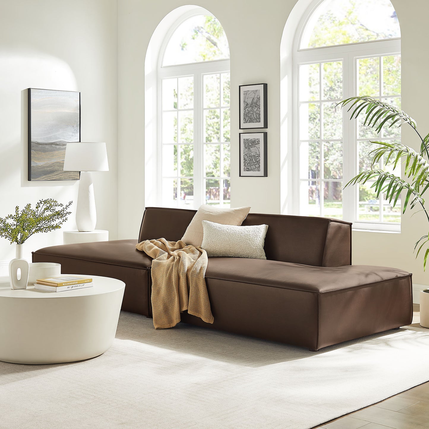 Restore 2-Piece Vegan Leather Modular Loveseat by Modway EEI-7424