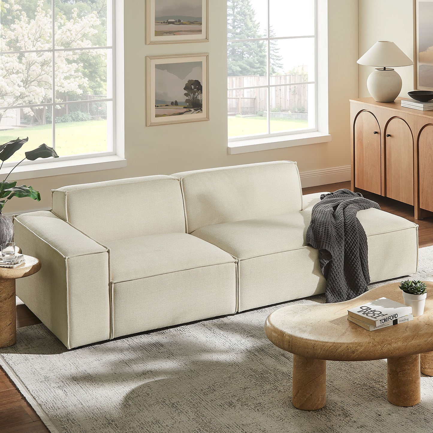 Restore 2-Piece Performance Fabric Upholstered Modular Loveseat by Modway EEI-7425