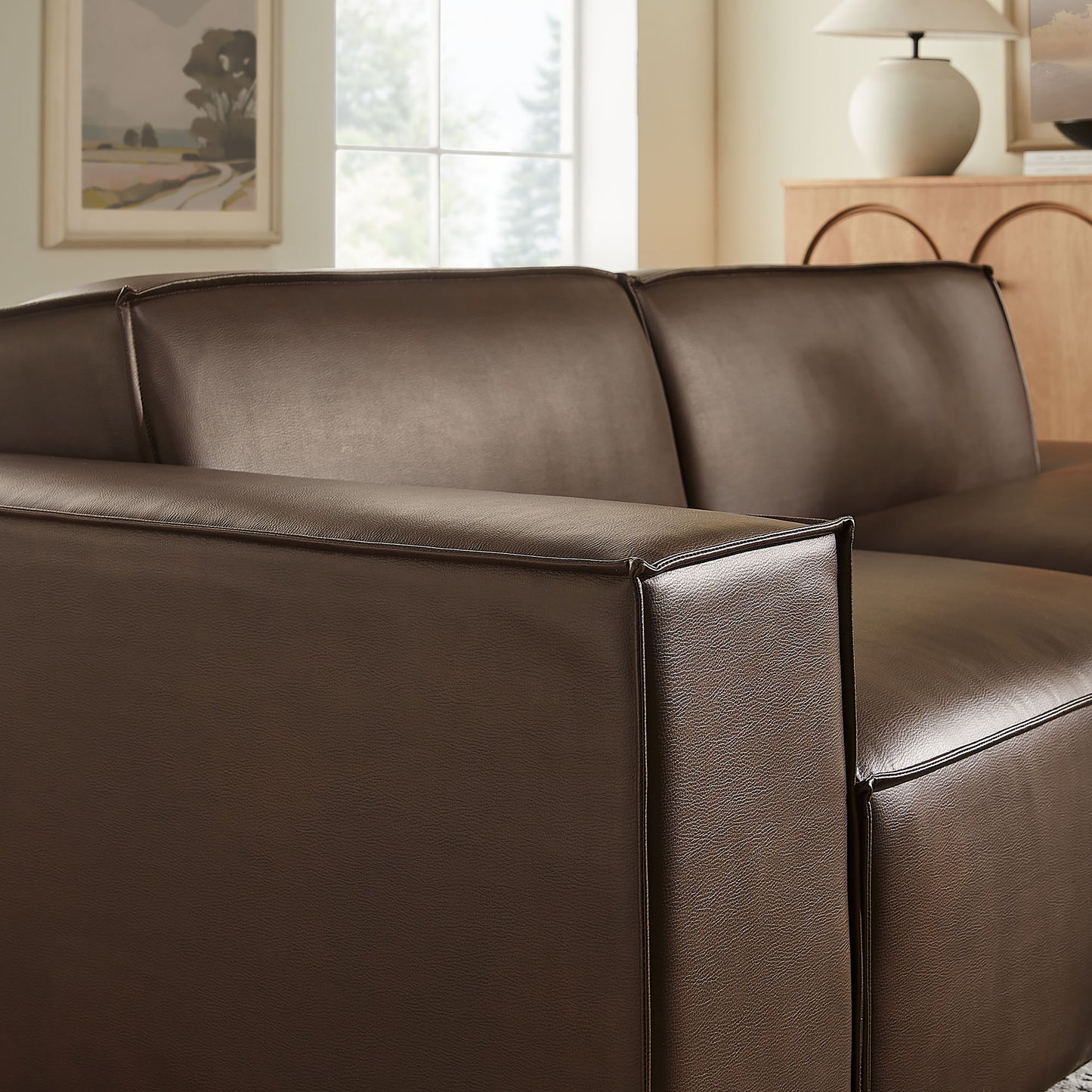 Restore 2-Piece Vegan Leather Modular Loveseat by Modway EEI-7426