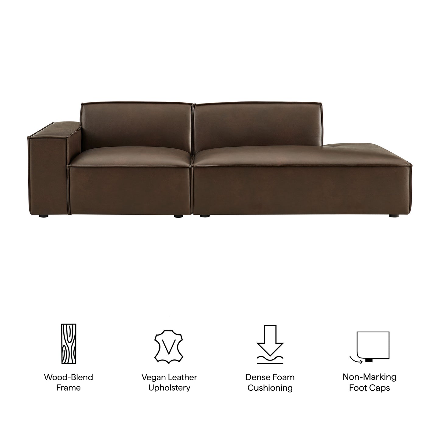 Restore 2-Piece Vegan Leather Modular Loveseat by Modway EEI-7426