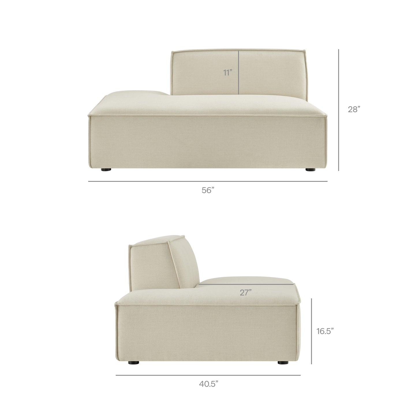 Restore 2-Piece Performance Fabric Upholstered Modular Loveseat by Modway EEI-7427