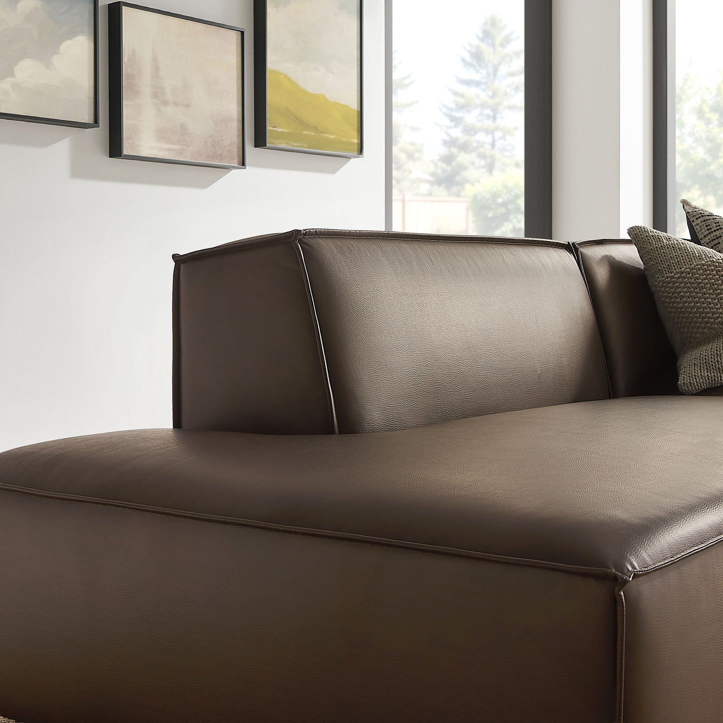 Restore 2-Piece Vegan Leather Modular Loveseat by Modway EEI-7428